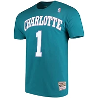 Mitchell  Ness Muggsy Bogues Charlotte Hornets Hardwood Classics Name Number Player T-Shirt