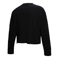 Mitchell  Ness New York Knicks Hardwood Classics Studded Boxy Cropped Long Sleeve T-Shirt