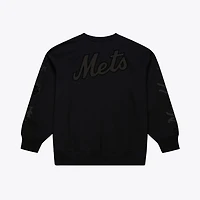Mitchell  Ness New York Mets Phantom Fleece Crewneck Sweatshirt