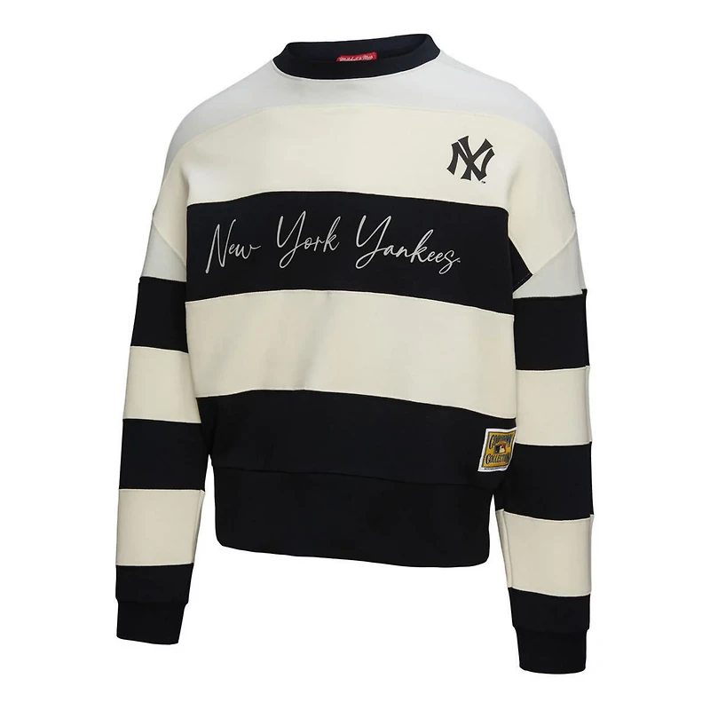 Mitchell  Ness New York Yankees Cooperstown Collection Blocked Fleece Pullover Sweatshirt