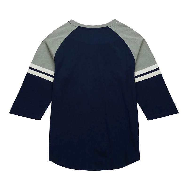Mitchell  Ness New York Yankees Cooperstown Collection Legendary Raglan Slub Henley 3 4-Sleeve T-Shirt