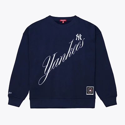 Mitchell  Ness New York Yankees Script Sweatshirt