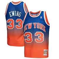 Mitchell  Ness Patrick Ewing /Royal New York Knicks 1991/92 Hardwood Classics Fadeaway Swingman Player Jersey