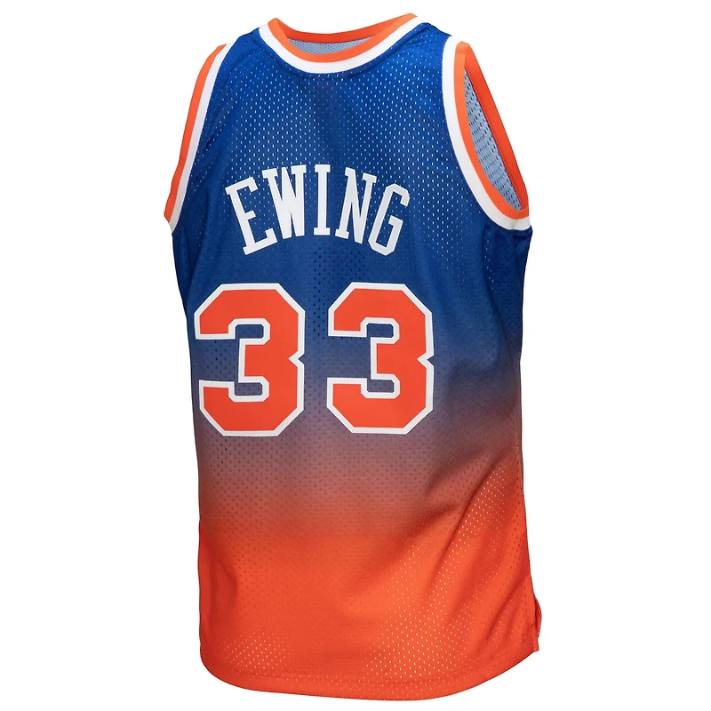 Mitchell  Ness Patrick Ewing /Royal New York Knicks 1991/92 Hardwood Classics Fadeaway Swingman Player Jersey