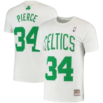 Mitchell  Ness Paul Pierce Boston Celtics Hardwood Classics Stitch Name Number T-Shirt