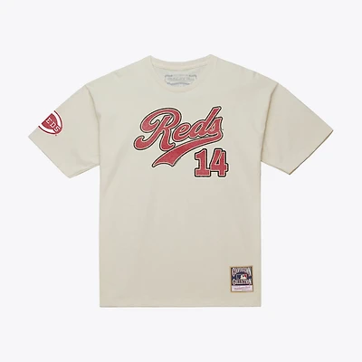 Mitchell  Ness Pete Cincinnati Reds Cooperstown Collection Throwback Name Number T-Shirt