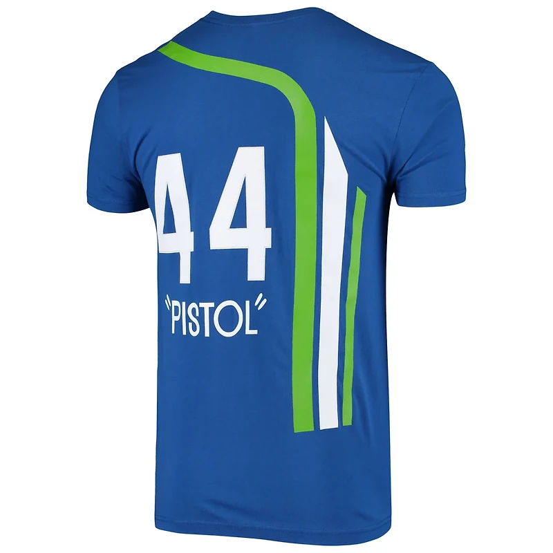 Mitchell  Ness Pete Maravich Atlanta Hawks Hardwood Classics Stitch Name Number T-Shirt