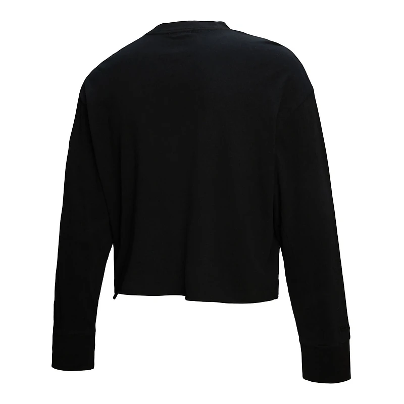 Mitchell  Ness Philadelphia 76ers Hardwood Classics Studded Boxy Cropped Long Sleeve T-Shirt