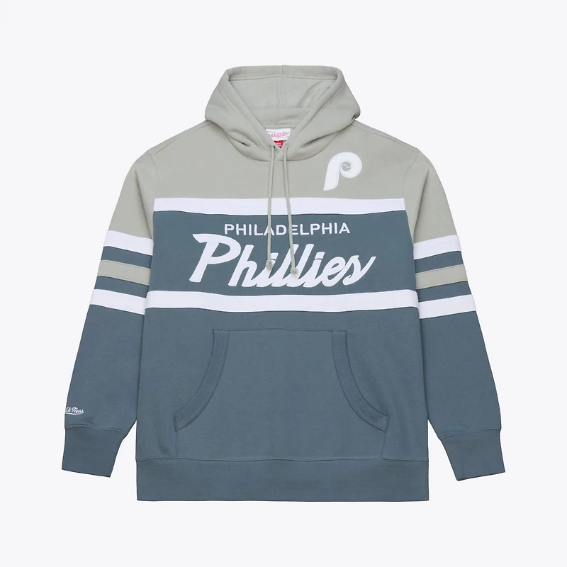 Mitchell Ness Philadelphia Phillies Cooperstown Collection Thunderstorm Head Coach Hoodie