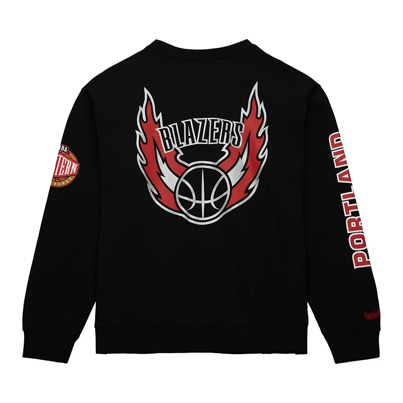 Mitchell  Ness Portland Trail Blazers Hardwood Classics There and Back Pullover Sweatshirt