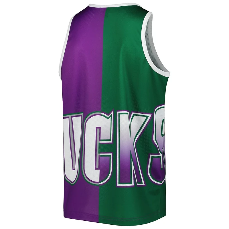 Mitchell  Ness Ray Allen Hunter /Purple Milwaukee Bucks Sublimated Player Tank Top