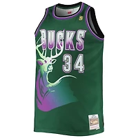 Mitchell  Ness Ray Allen Hunter Milwaukee Bucks Big Tall 1996/97 Hardwood Classics Swingman Jersey