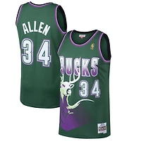 Mitchell  Ness Ray Allen Kelly Milwaukee Bucks 1996/97 Hardwood Classics Swingman Jersey