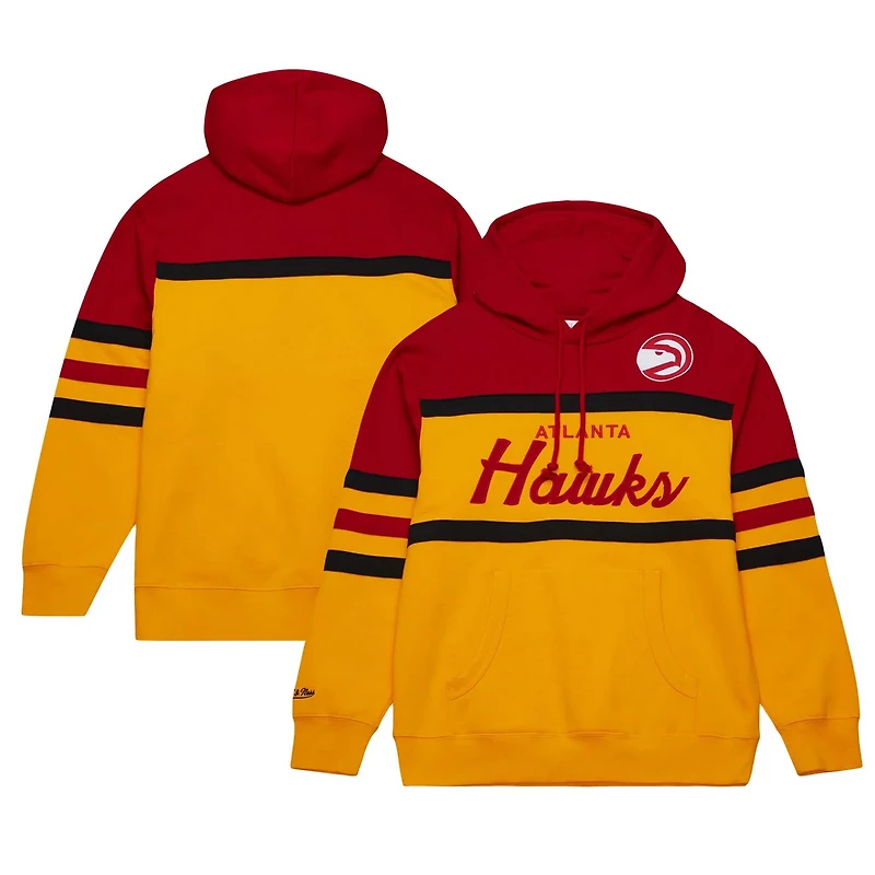 Mitchell  Ness /Red Atlanta Hawks Head Coach Pullover Hoodie