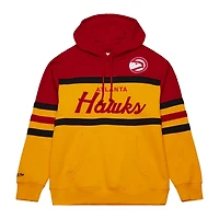 Mitchell  Ness /Red Atlanta Hawks Head Coach Pullover Hoodie
