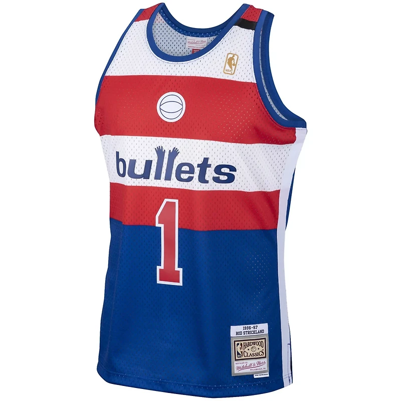 Mitchell Ness Rod Strickland Washington Bullets 2001/02 Hardwood Classics Swingman Jersey