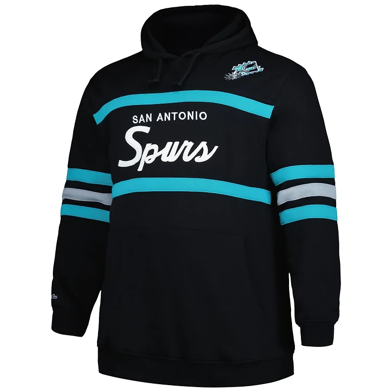 Mitchell  Ness San Antonio Spurs Big Tall Hardwood Classics Head Coach Pullover Hoodie
