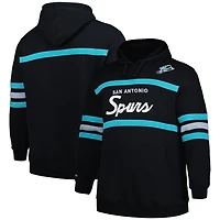 Mitchell  Ness San Antonio Spurs Big Tall Hardwood Classics Head Coach Pullover Hoodie
