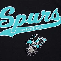 Mitchell  Ness San Antonio Spurs Hardwood Classics Felt Applique Slub T-Shirt