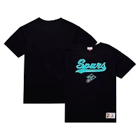 Mitchell  Ness San Antonio Spurs Hardwood Classics Felt Applique Slub T-Shirt