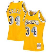 Mitchell  Ness Shaquille O'Neal Los Angeles Lakers 1996-97 Hardwood Classics NBA 75th Anniversary Diamond Swingman Jersey