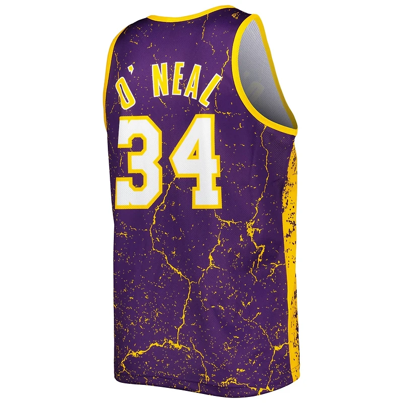 Mitchell  Ness Shaquille O'Neal Los Angeles Lakers 1999-00 Hardwood Classics Player Burst Tank Top