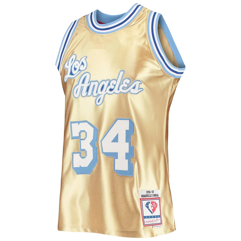 Mitchell  Ness Shaquille O'Neal Los Angeles Lakers 75th Anniversary 1996/97 Hardwood Classics Swingman Jersey