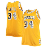Mitchell  Ness Shaquille O'Neal Los Angeles Lakers Big Tall 1996-97 NBA 75th Anniversary Diamond Swingman Jersey