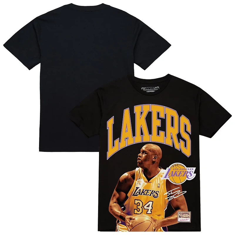 Mitchell Ness Shaquille O'Neal Los Angeles Lakers Hardwood Classics Player Arch T-Shirt