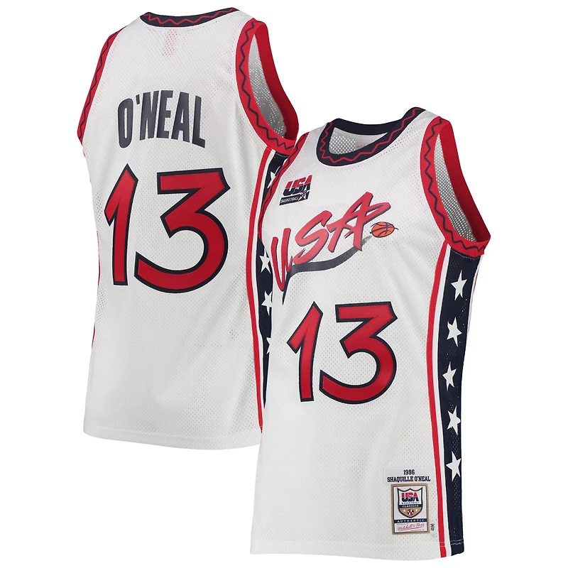 Mitchell  Ness Shaquille O'Neal USA Basketball 1996 Hardwood Classics Authentic Jersey