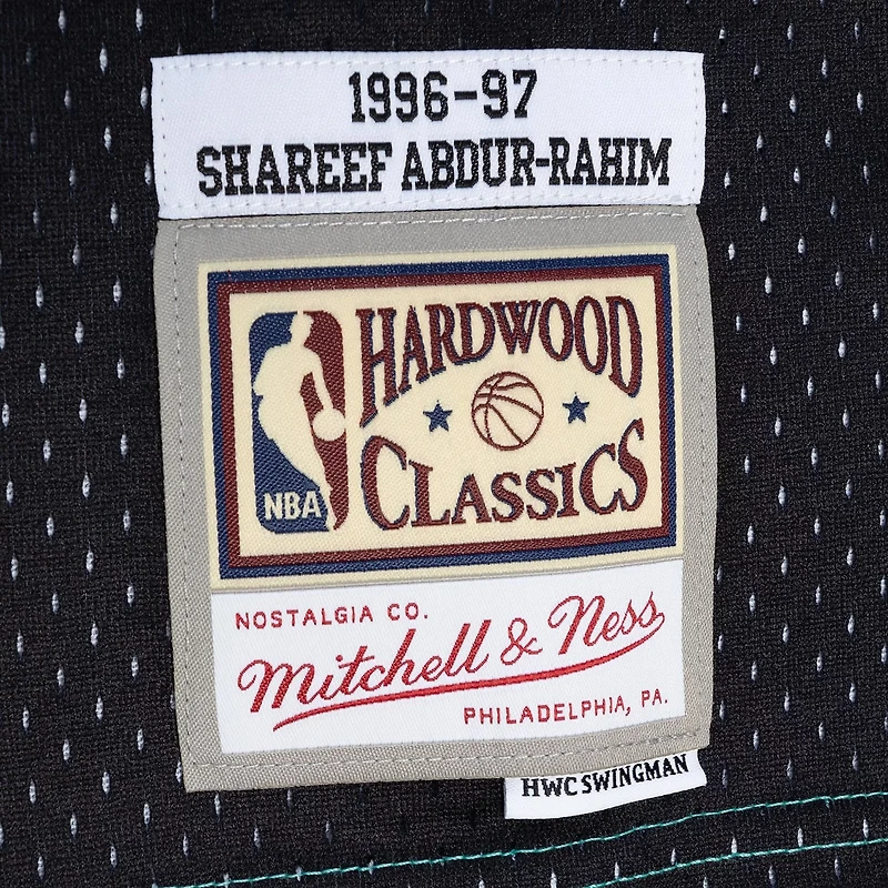 Mitchell  Ness Shareef Abdur-Rahim /Black Vancouver Grizzlies Hardwood Classics 1996/97 Split Swingman Jersey