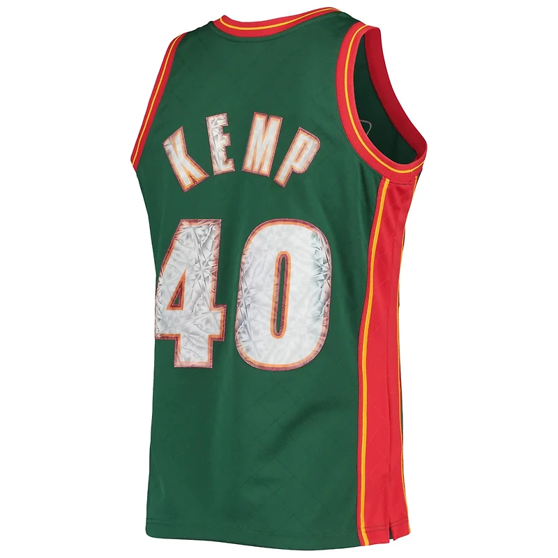 Mitchell Ness Shawn Kemp Seattle SuperSonics 1995/96 Hardwood Classics NBA 75th Anniversary Diamond Swingman Jersey