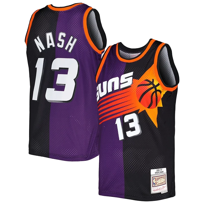 Mitchell Ness Steve Nash /Black Phoenix Suns Hardwood Classics 1996/97 Split Swingman Jersey