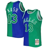 Mitchell  Ness Steve Nash /Green Dallas Mavericks Hardwood Classics 1998/99 Split Swingman Jersey