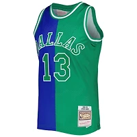 Mitchell  Ness Steve Nash /Green Dallas Mavericks Hardwood Classics 1998/99 Split Swingman Jersey