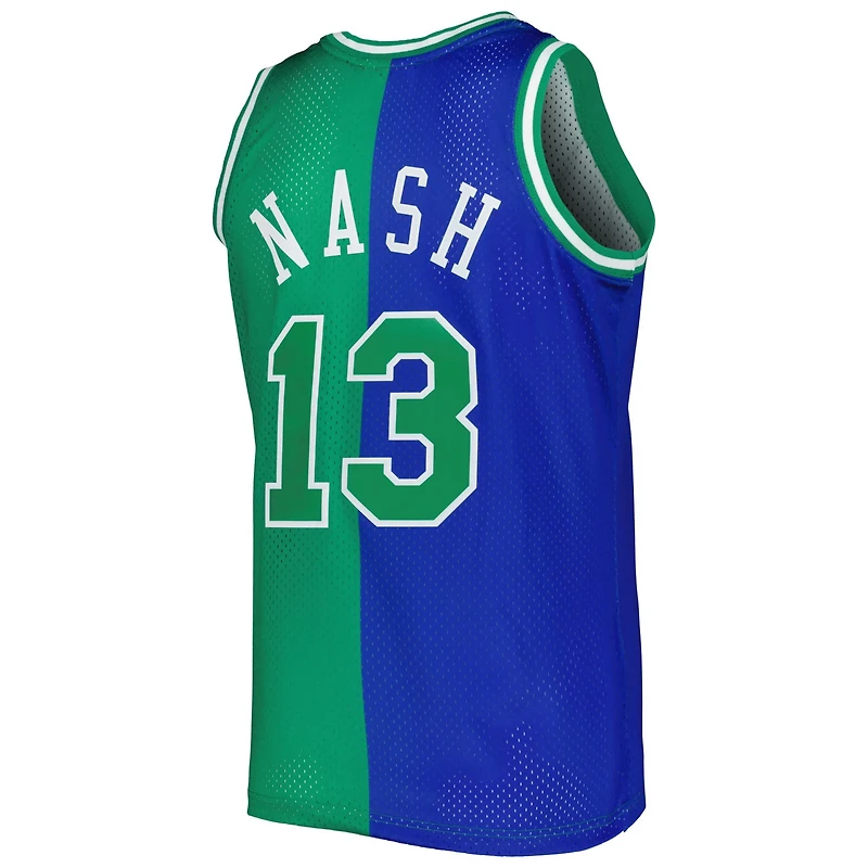 Mitchell Ness Steve Nash /Green Dallas Mavericks Hardwood Classics 1998/99 Split Swingman Jersey