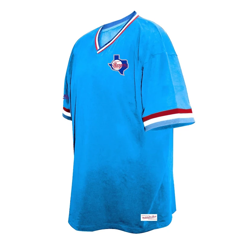 Mitchell Ness Texas Rangers Big Tall V-Neck T-Shirt