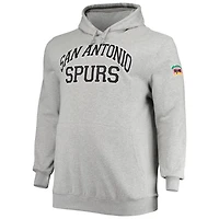Mitchell  Ness Tim Duncan Heathered Gray San Antonio Spurs Big Tall Name Number Pullover Hoodie