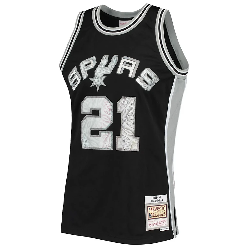 Mitchell  Ness Tim Duncan San Antonio Spurs 1996-97 Hardwood Classics NBA 75th Anniversary Diamond Swingman Jersey