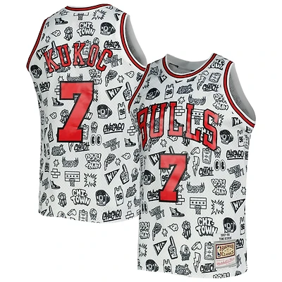Mitchell  Ness Toni Kukoc Chicago Bulls 1997/98 Hardwood Classics Doodle Swingman Jersey