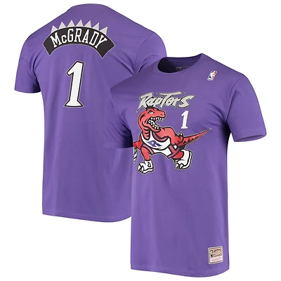Mitchell  Ness Tracy McGrady Toronto Raptors Hardwood Classics Stitch Name Number T-Shirt