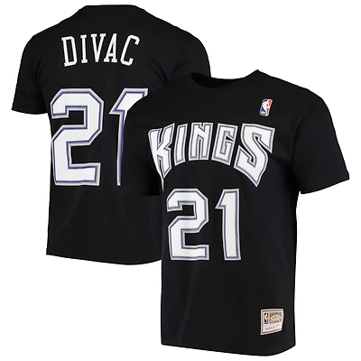 Mitchell  Ness Vlade Divac Sacramento Kings Hardwood Classics Stitch Name Number T-Shirt