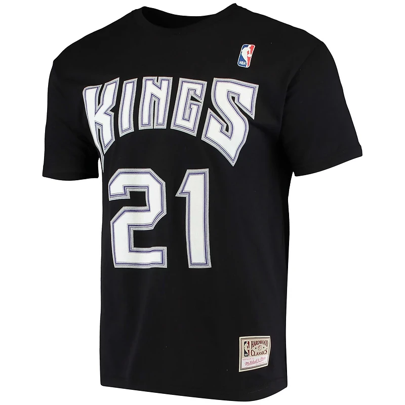 Mitchell  Ness Vlade Divac Sacramento Kings Hardwood Classics Stitch Name Number T-Shirt