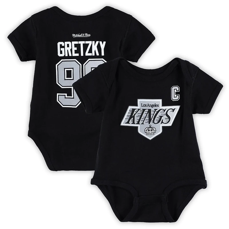 Mitchell  Ness Wayne Gretzky Los Angeles Kings Captain Patch Name  Number Bodysuit