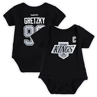 Mitchell  Ness Wayne Gretzky Los Angeles Kings Captain Patch Name  Number Bodysuit