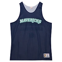 Mitchell  Ness /White Dallas Mavericks Hardwood Classics Reversible Mesh Practice Jersey