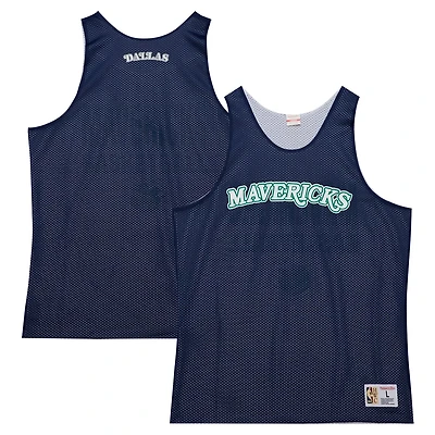 Mitchell  Ness /White Dallas Mavericks Hardwood Classics Reversible Mesh Practice Jersey