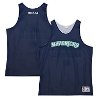 Mitchell  Ness /White Dallas Mavericks Hardwood Classics Reversible Mesh Practice Jersey
