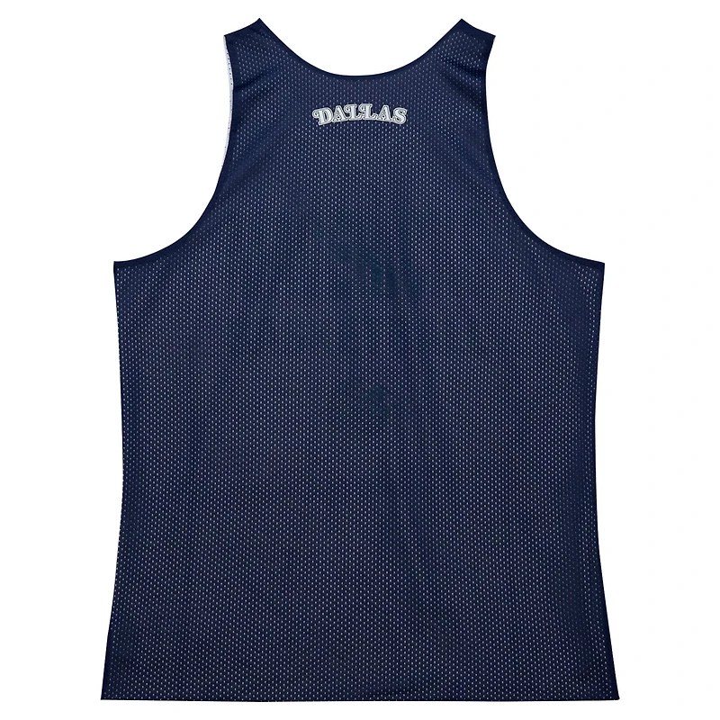 Mitchell Ness /White Dallas Mavericks Hardwood Classics Reversible Mesh Practice Jersey