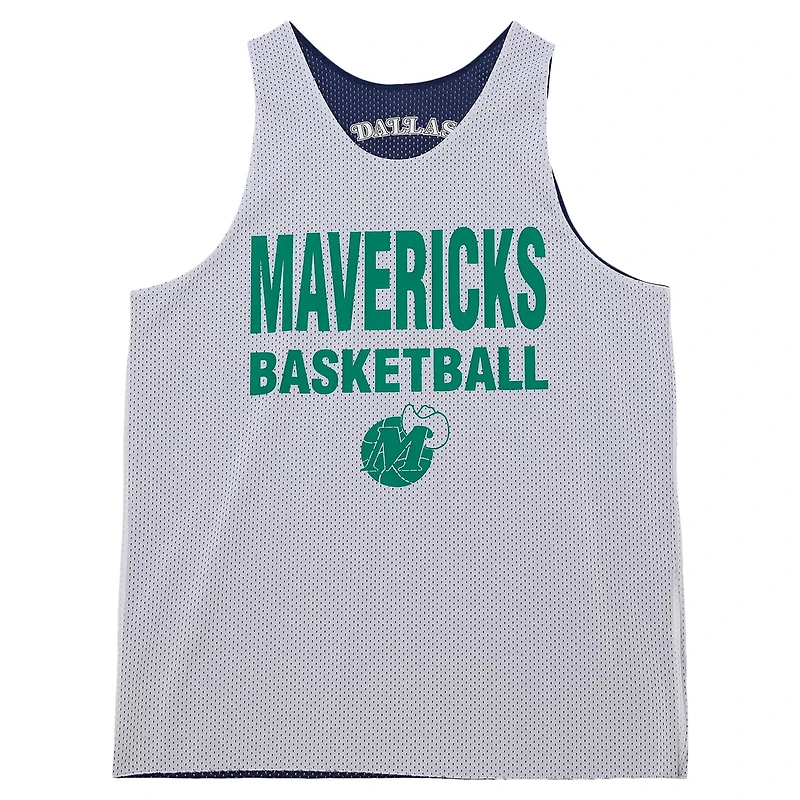 Mitchell Ness /White Dallas Mavericks Hardwood Classics Reversible Mesh Practice Jersey